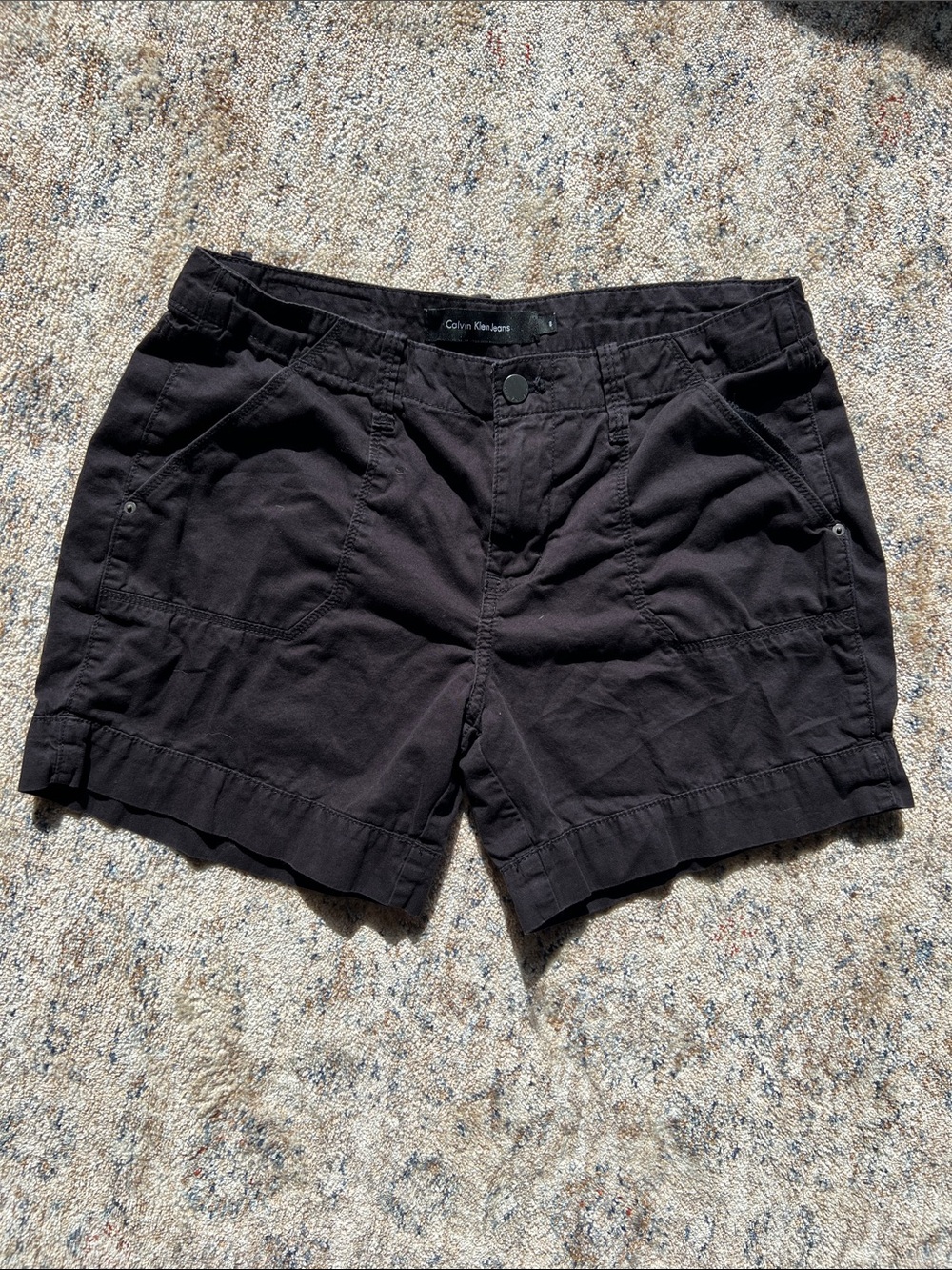 Calvin Klein Black Cotton Shorts